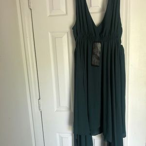 bcbg golden glow handkerchief dress